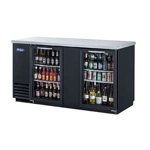 Atosa MBB69 2 Glass Door Back Bar Cooler – 490L Stainless Top, LED Display, Commercial Use