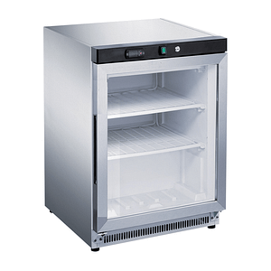 FED-X XF200SG 120L Single Glass Door Bar Freezer, Stainless Steel, Digital Control