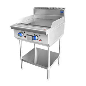 CookRite AT80G6G-F 600mm heavy-duty gas griddle hotplate, LPG or NG, stainless steel, 50 MJ/h, Australia