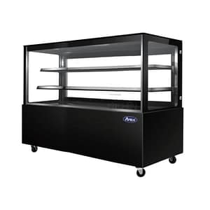 Atosa WDG186F 1800mm black cake display fridge with LED lighting