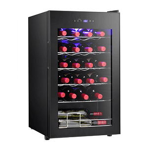 Thermaster WB-24H Underbench Wine Cooler with 24 Bottle Capacity and Double Glazed UV Glass