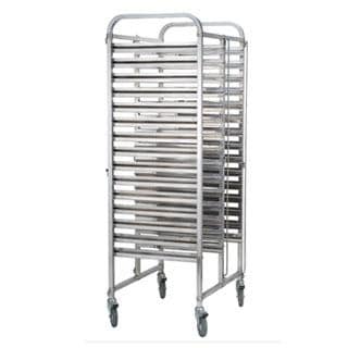 Anvil TRS2015 GN Trolley with 2×15 Tier Capacity – Stainless Steel on Castors