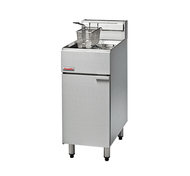 alt="FastFri FF18 Gas Deep Fryer – 400mm Single Pan 18L"