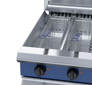 Blue Seal E44 – 450mm Twin Pan Electric Fryer with Mechanical Controls