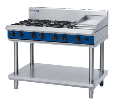 Blue Seal G518C-LS – 1200mm Gas Cooktop with 6 Burners and Griddle