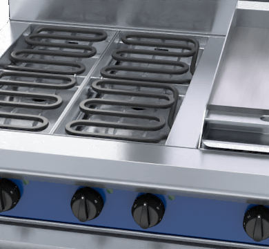 Blue Seal E56C Electric Oven Range – 4 Burner + 300mm Griddle + GN2/1 Oven - Image 2