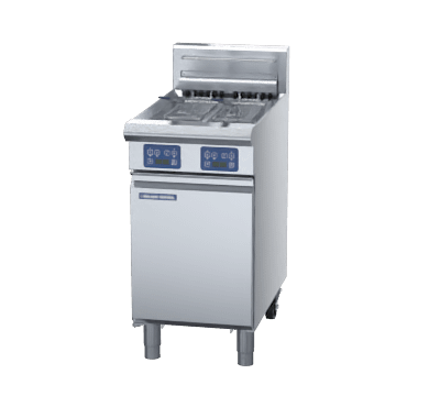 Blue Seal E44E – 450mm Twin Pan Electric Fryer with Digital Controls