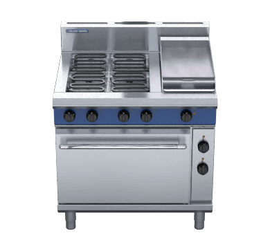 Blue Seal E56C Electric Oven Range – 4 Burner + 300mm Griddle + GN2/1 Oven