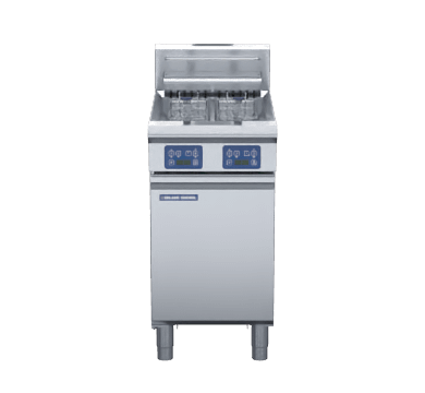 Blue Seal E44E – 450mm Twin Pan Electric Fryer with Digital Controls