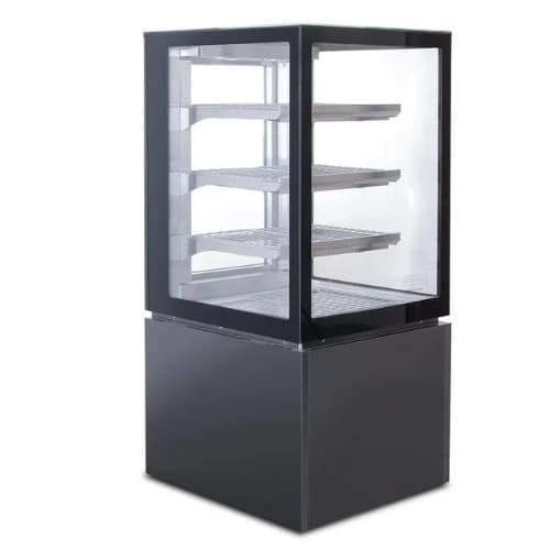 Anvil NDHV4730 4 tier hot display fridge 355L square glass stainless steel