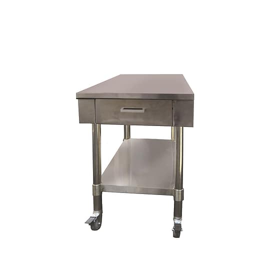 SWBD8-1 stainless work bench with 1 drawer and adjustable under-shelf