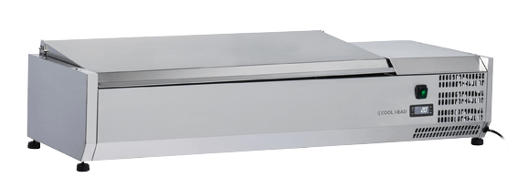 Anvil VRX1200S 1200mm Stainless Lid Refrigerated Ingredient Unit for 4×1/3 GN Pans