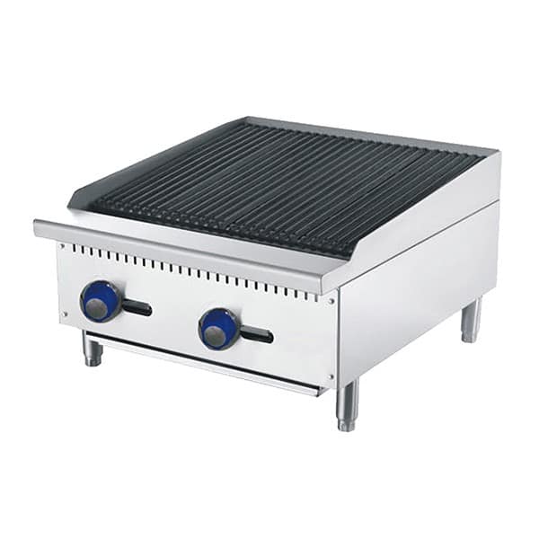 CookRite ATRC-24-NG radiant gas broiler 610 mm, stainless steel, natural gas – front view, Australia