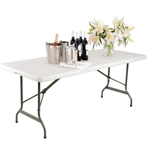 Bolero LL001 6ft Rectangular Centre Folding Table – White, 200kg Rated - Image 5