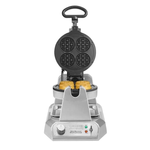 Waring CH996 Commercial Mini Belgian Waffle Maker – Rotary 1.2kW Unit for 100 Waffles/hr