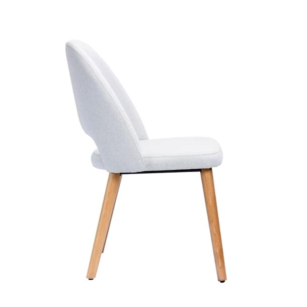 Furnlink Durafurn Semifreddo Chair - Trojan Oak Legs/ Light Grey Woven Fabric - Image 4