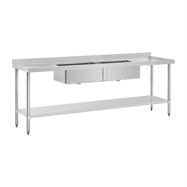 Vogue HC909 Double Bowl Sink – 2400mm Double Drainer with Splashback - Image 3