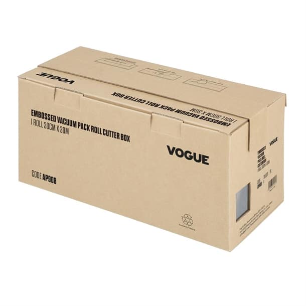 Vogue AP908 Vacuum Pack Roll with Cutter – 300mm x 30m | Embossed Poly Roll - Image 5