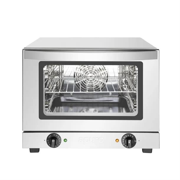 Apuro DA957-A convection oven, 21L capacity, 3 × 1/2 GN pans, stainless steel countertop oven – Australia