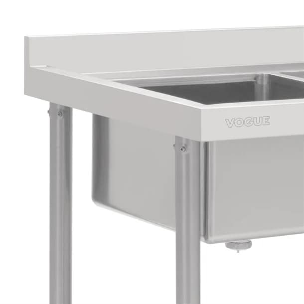 Vogue HC907 Double Bowl Sink R/H Drainer – 1800mm, Stainless Steel - Image 3