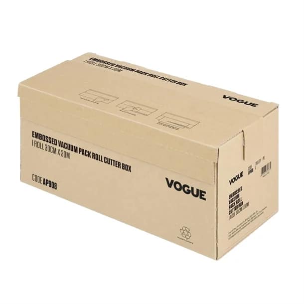 Vogue AP908 Vacuum Pack Roll with Cutter – 300mm x 30m | Embossed Poly Roll - Image 2