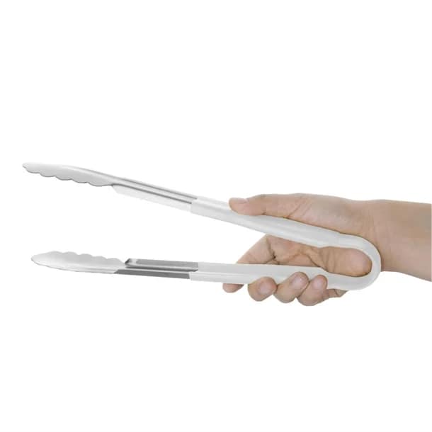 Hygiplas Colour Coded Serving Tong White - 300mm - Image 5