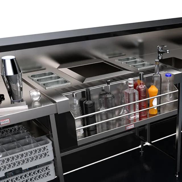 Simply Stainless SBM.CS.0950 Cocktail Station – 950mm, 600mm Depth | KW - Image 3