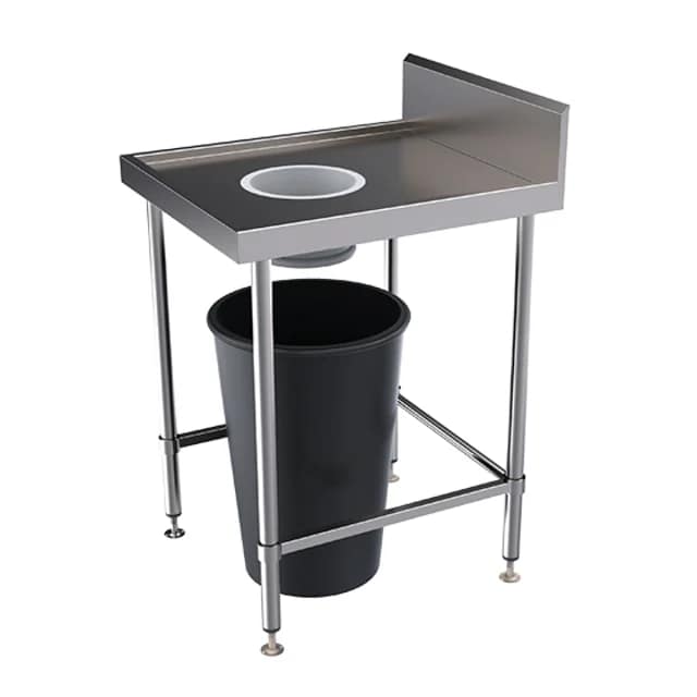 Simply Stainless SS05.SH.7.0600 sink bench with scrape hole 600×700×900mm 304 stainless steel – KW Commercial Kitchen