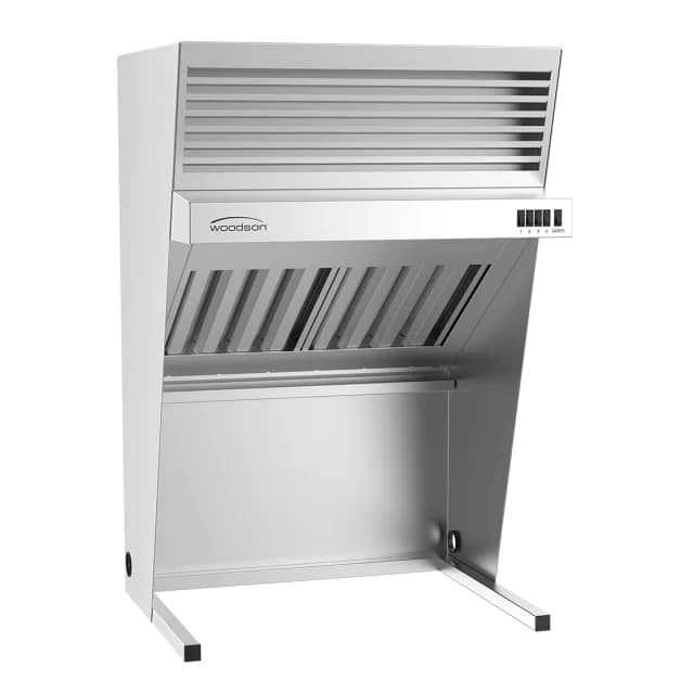 Woodson W.CHD1000 1000mm Countertop Ductless Exhaust Hood, Stainless, Certified Australian Made, Multi-Stage Filtration