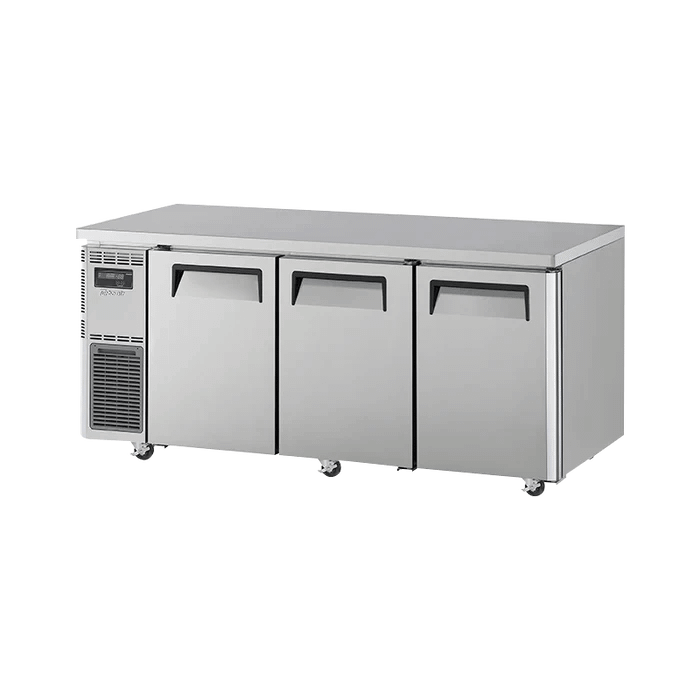 Turbo Air KUR18-3(600)(HC) 3-Door Stainless Steel Undercounter Fridge with 400L Capacity and R290 Refrigerant