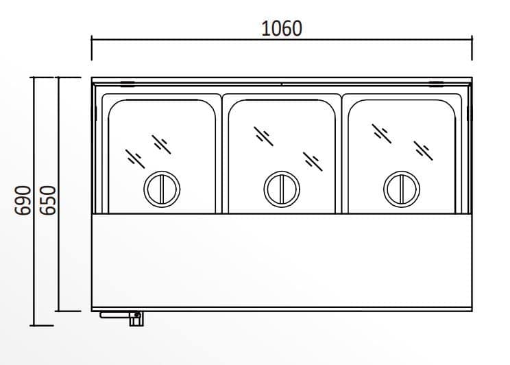 Atosa CRB-12 Square Glass Hot Food Display – 12 Pan Wet & Dry Bain Marie - Image 4