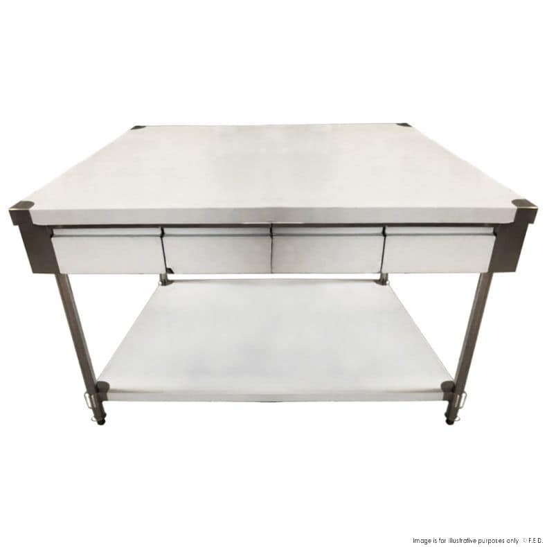 FED SWBD10-1800 Stainless Steel Workbench – 1800mm, 8 Drawers - Image 2