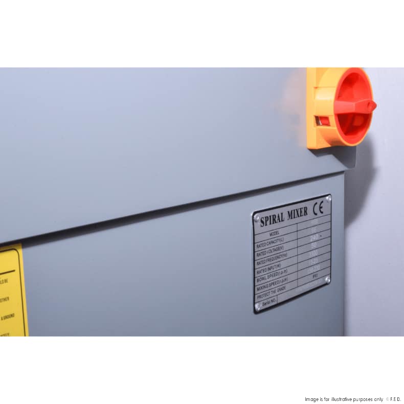 Tyrone SCP23 Fixed Head Heavy Duty Spiral Mixer – 23L, 10-Speed, Programmable - Image 3