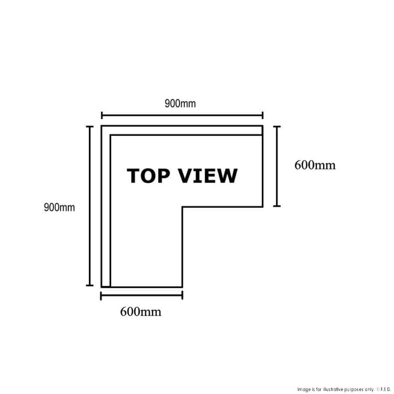 FED Modular Systems Economic Corner Workbench | Splashback & Undershelf - Image 4