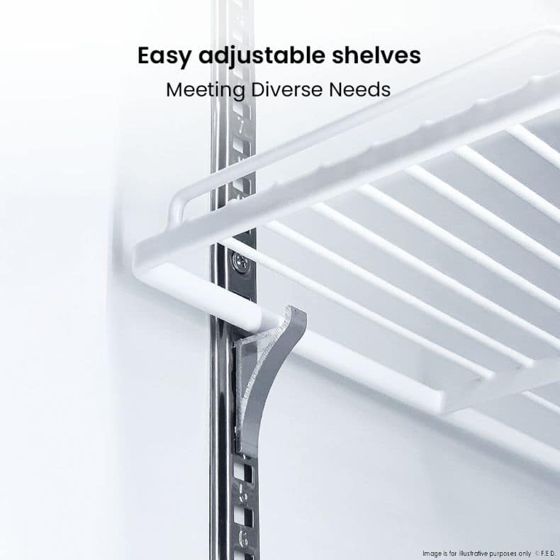 Thermaster LG-1000P Upright Drink Fridge – 1000L, 2 Glass Doors, White - Image 8