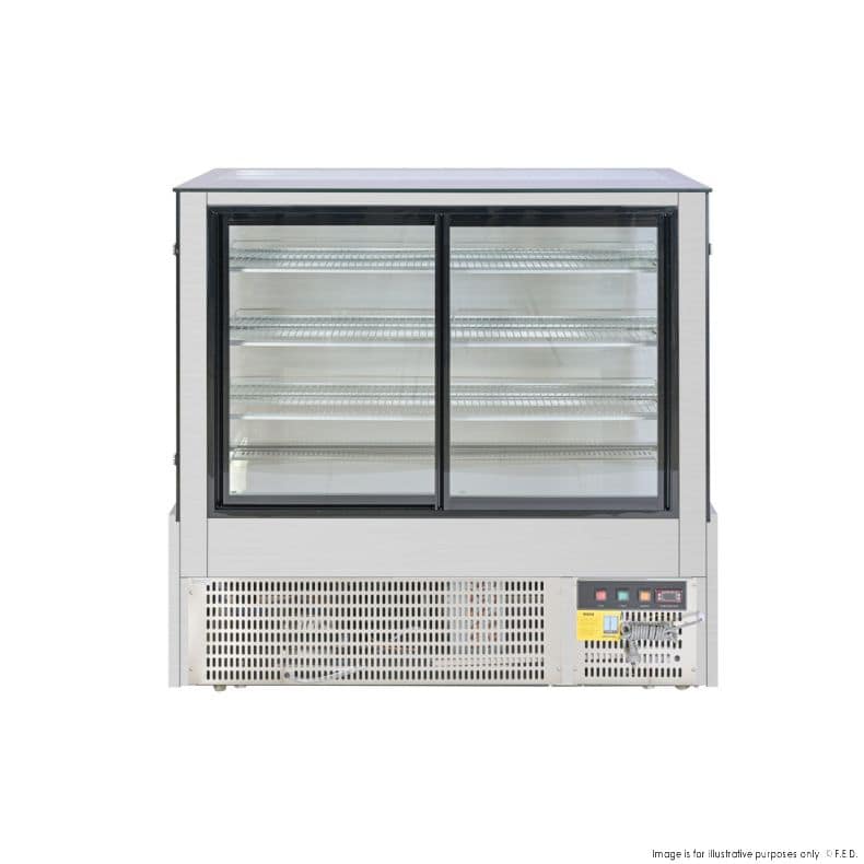 Bonvue SL840V Chilled Food Display | 570L Triple Glass Showcase - Image 6