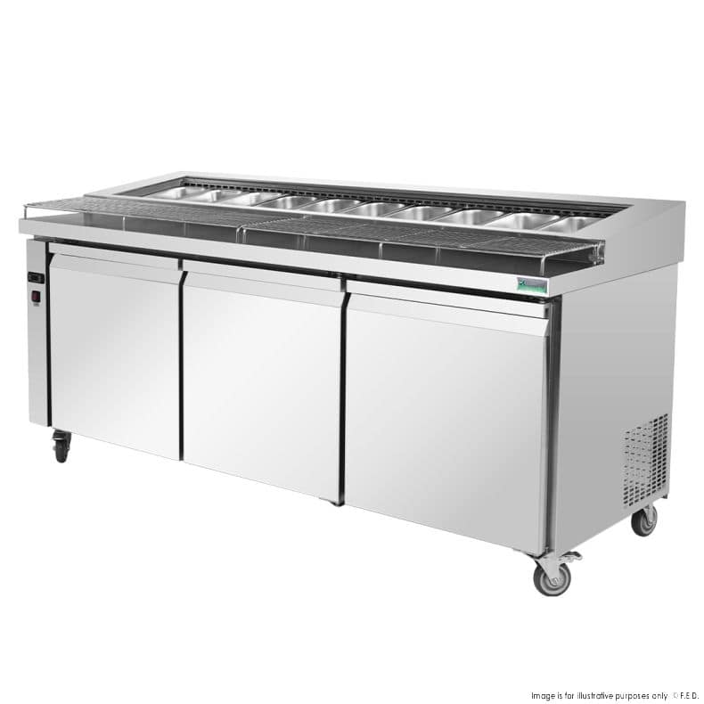 Thermaster PWB200 Three-Door Deluxe Pizza Prep Bench – 2000 mm - Image 4