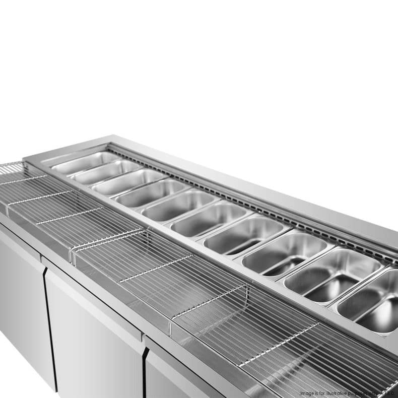 Thermaster PWB200 Three-Door Deluxe Pizza Prep Bench – 2000 mm - Image 6