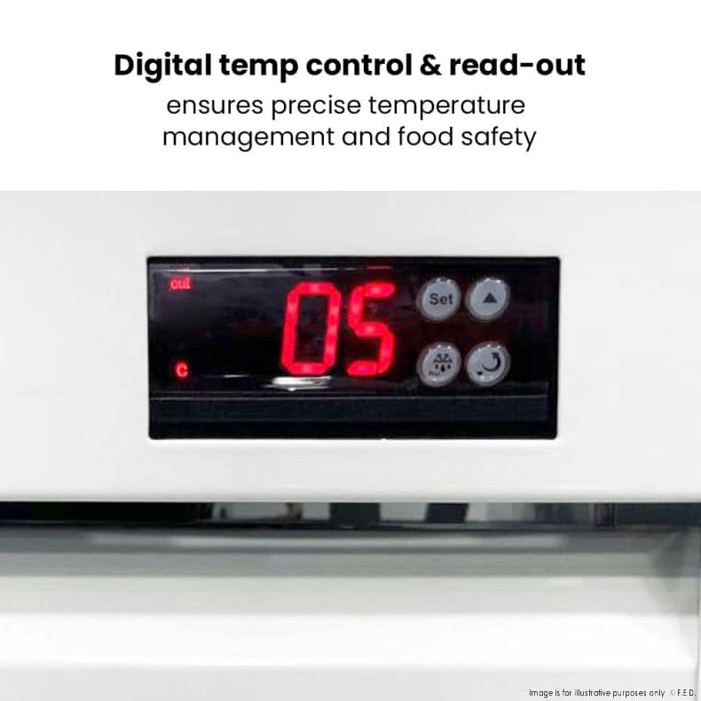 Thermaster LG-1000P Upright Drink Fridge – 1000L, 2 Glass Doors, White - Image 6