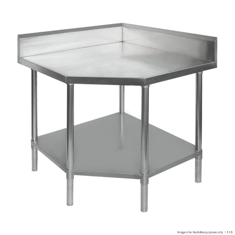 FED Modular Systems Economic Corner Workbench | Splashback & Undershelf - Image 6