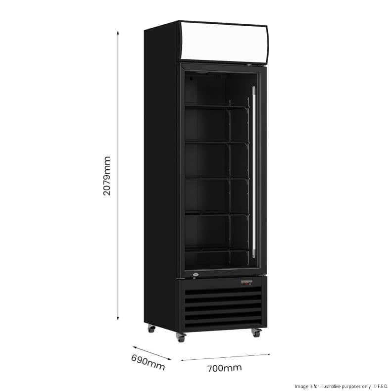 Thermaster LG-540BP Single Glass Door Upright Drink Fridge – 530 L, R290, 9-Star GEMS - Image 2
