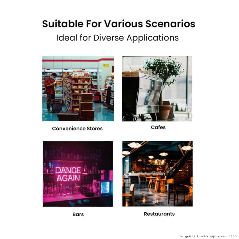 Thermaster LG-1000BP Beverage Fridge – 2 Glass Doors, Black - Image 7