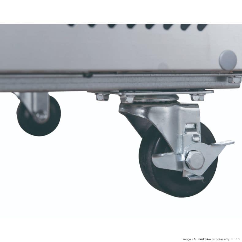 FED-X XGNS1300D Three Door Salad Prep Fridge – 368L, GN Slots, R290 - Image 2