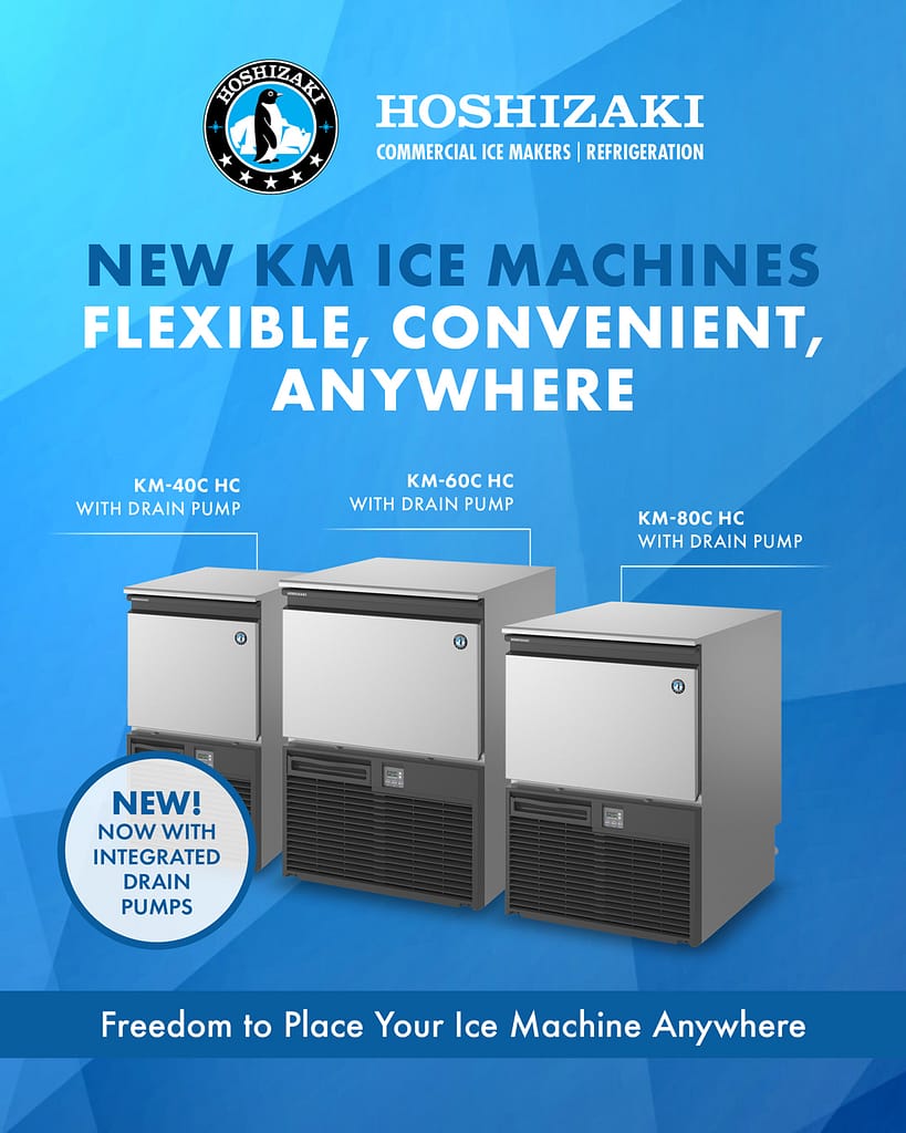 Hoshizaki KM Series Commercial Ice Maker with Built-in Drain Pump
