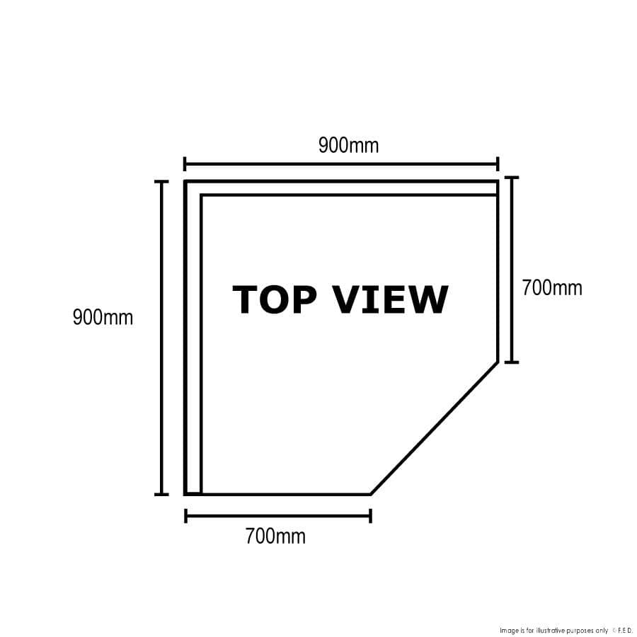 FED Modular Systems Economic Corner Workbench | Splashback & Undershelf - Image 5