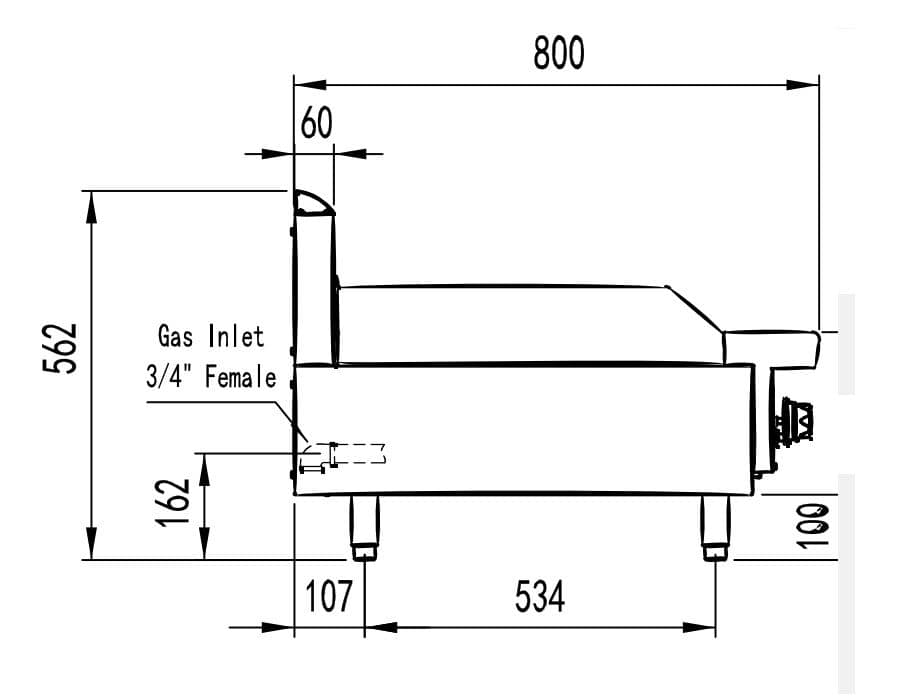 CookRite AT80G6C-C-LPG 600mm Char Grill – 48MJ/h | KW Commercial Kitchen - Image 3