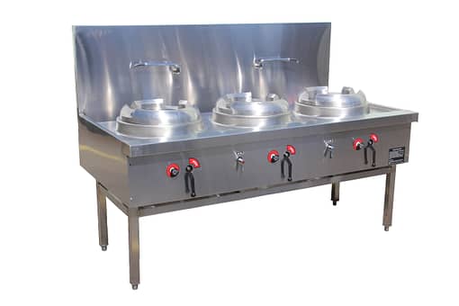 Time Triple Ring Wok Model: CWS-T3 - 3 Burner Wok Station