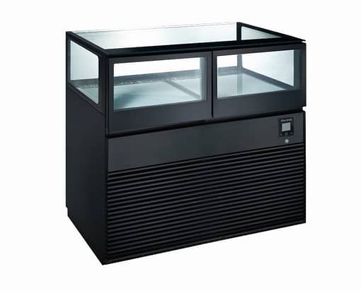 Anvil DSD0002 Double Drawer Showcase - Stylish 194L Chocolate Display Cabinet.