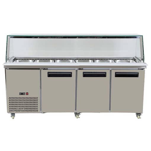 Thermaster PG210FA-YG Salad & Noodle Bar – Sleek Glass Display