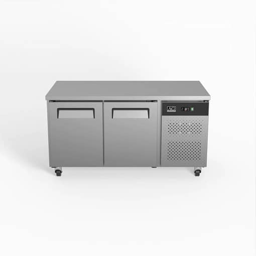 AG SLX2100TN 2 Door Worktop Fridge - 228L, Energy Efficient Stainless Steel